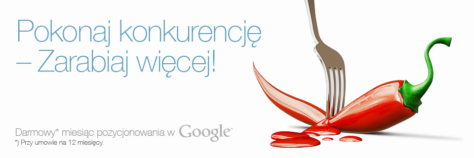Pokonaj konkurencję - Zarabiaj więcej! Darmowy miesiąc pozycjonowania w Google
